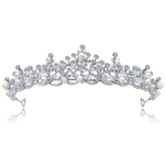 Criativa Acessório Hair Fashion Top Grade Crystal Pearl Crown