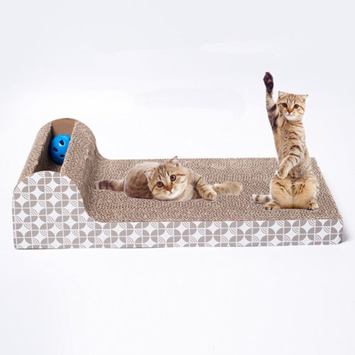 Criativa Horizontal Type Cat Cat risco Board Coçar Mat Pet Toy Cuidados Garra (Conter Catnip)