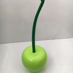 Criativo higiênico escova cereja higiênico escova de vaso sanitário de plástico jogo de escova
