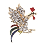 Cristal Galo Emblema Broche Esmalte Corsage Natal Acessórios De Vestuário