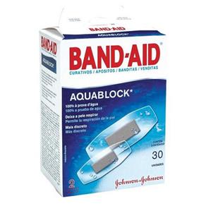 Curativo Band-Aid Aquablock à Prova D`Água C/ 30 Unidades