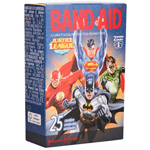 Curativo Band-Aid Liga da Justiça 25 Unidades CURATIVO BAND-AID DEC 25UN-CX LIGA JUSTICA