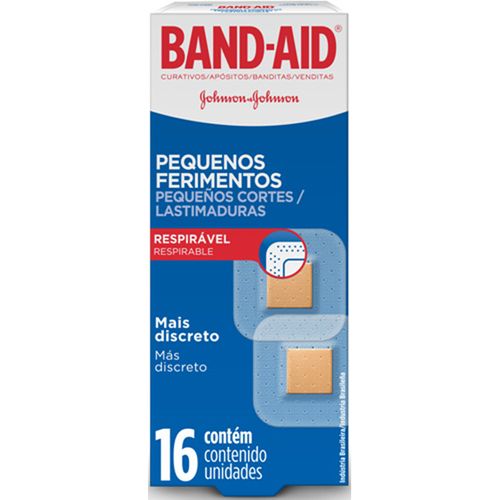 Curativo Band-aid Pequenos Ferimentos Caixa com 16 Unidades Curativo Band-Aid Peq Ferim 16un-Cx
