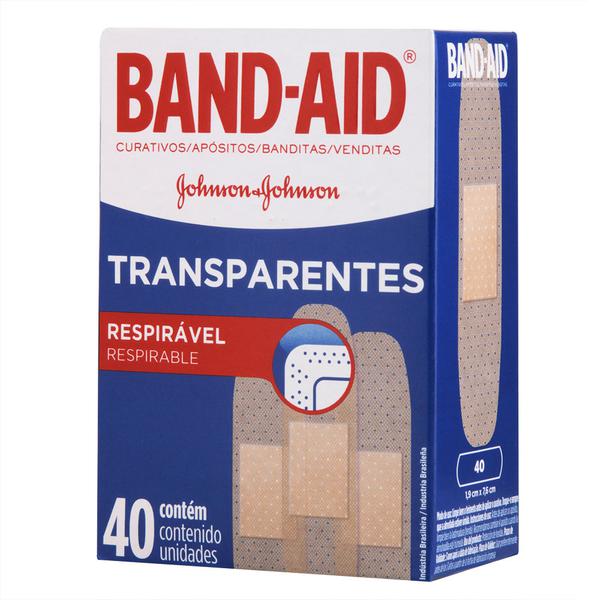 Curativo Band-Aid Transparente C/ 40 Unidades