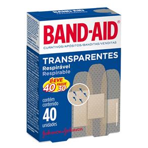 Curativo Band Aid Transparente Leve 40 Pague 30
