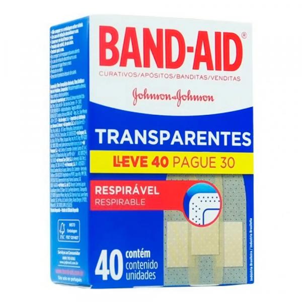 Curativo Band-aid Transparentes Leve 40 Pague 30 - Johnson's