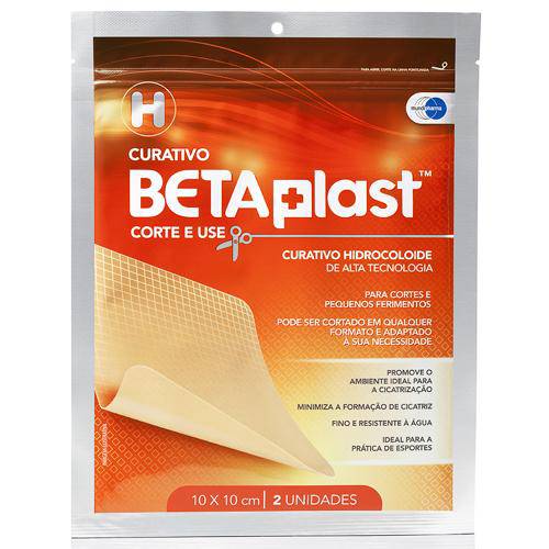 Curativo Betaplast H Corte e Use C/ 2 Adesivos Hidrocolóides (10cmx10cm)