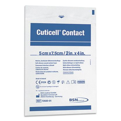 Curativo Cuticell Contact BSN Medical Revestido em Silicone 5 X 7,5cm com 1un.