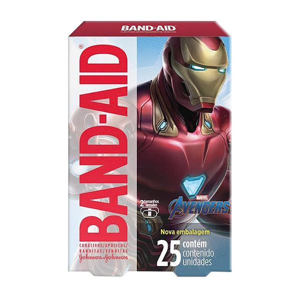 Curativos Band Aid Decorados Avengers 25 Unidades - Band-Aid