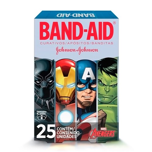 Curativos Band Aid Decorados Avengers 25 Unidades