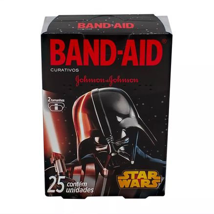 Curativos Band Aid Johnson & Johnson Decorados Star Wars 2 Tamanhos 25 Unidades