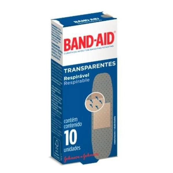 Curativos Band-Aid Transparentes - 10 Unidades - Johnson Johnson