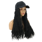 CurlsWig Cap longo Cabelo Comprido Baseball Cap Ball Caps Hat Casual com peruca