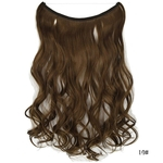 Curly Longo Ondulado Peixe Linha Wire Hair Mulheres Hairpieces invis¨ªveis sint¨¦ticos