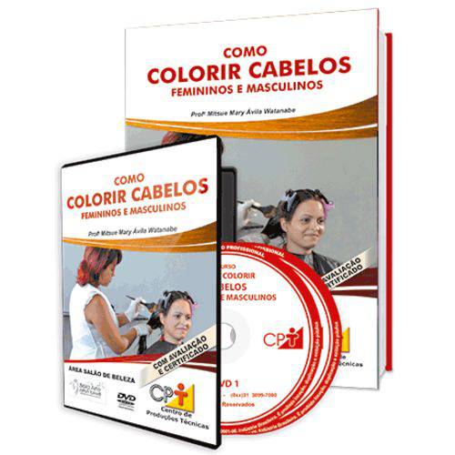 Curso Como Colorir Cabelos Femininos e Masculinos em Livro e DVD
