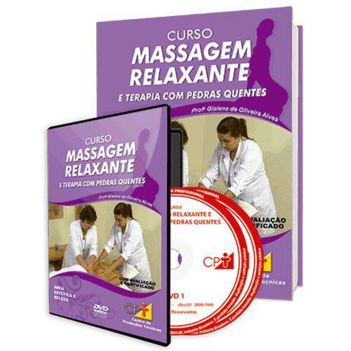 Curso Massagem Relaxante e Terapia com Pedras Quentes em Livros e DVD