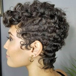 Short Black Afro Curly Wigs For Black Women Synthetic Short Wigs