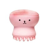 Cute Animal pequeno polvo forma Silicone Escova de Limpeza Facial Esfoliante