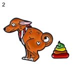 Cute Dog Rainbow Poo Pattern Animal Badge Children Broche De Esmalte Decoração De Jóias
