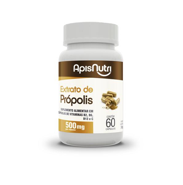 (Cx com 6) 64226 Extrato de Própolis 60 Caps 500 Mg - Apisnutri