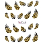3D Beauty Leopard Transferência De água Adesivos Decoração Nail Art Tips Decalques De Penas