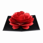3D Pop Up Rose Flower Ring Box Caso De Suporte De Armazenamento De Jóias De Noivado De Casamento