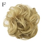 Da Mulher Curly cabelo desarrumado Bun Twirl peda?o Scrunchie Perucas Extens?es de cabeleireiro