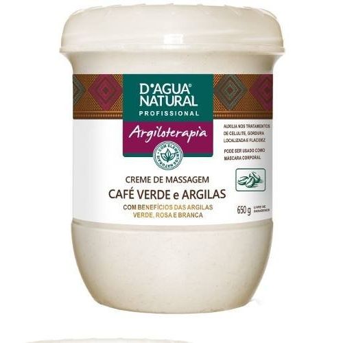 Dágua Natural Café Verde/argilas Creme P/ Massagem 650g (kit C/06)