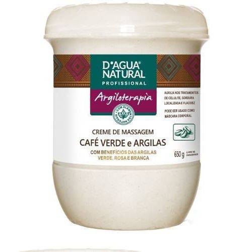 Dágua Natural Café Verde/argilas Creme P/ Massagem 650g (kit C/12)