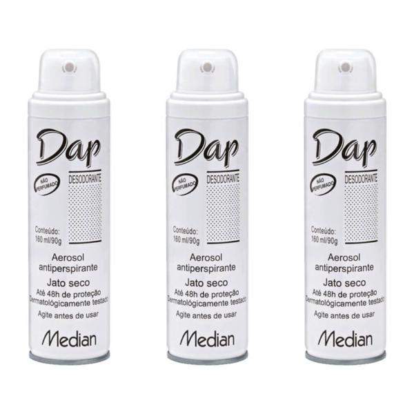 Dap S/ Perfume Desodorante Aerosol 160ml (Kit C/03)