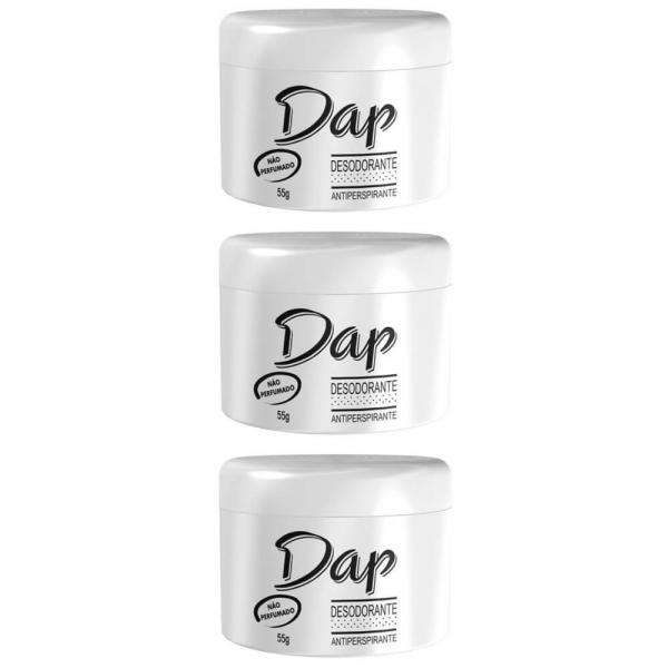 Dap S/ Perfume Desodorante Creme 55g (Kit C/03)