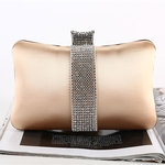 Das mulheres Evening Handbag Diamante Pillow clutchbag Shaped Shoulder Cruz Bag