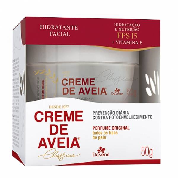 Davene - Creme de Aveia Clássico Hidratante Facial Fps15 - 50g
