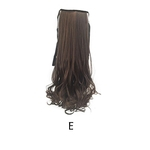 De 45 cent¨ªmetros Mulheres peruca longa reta cabelo corda Ponytails Meninas sem emenda extens?o do cabelo