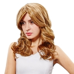 De 50 cent¨ªmetros Mulheres resistente ao calor longo cabelo loiro encaracolado peruca completa