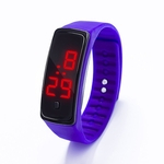  de Display LED Digital pulseira relógio Crianças Estudantes Silica Gel Sports Watch
