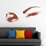 Decalque Belos Olhos Lashes Wink Decor Wall Art Mural Vinil Decalque Quarto Etiqueta