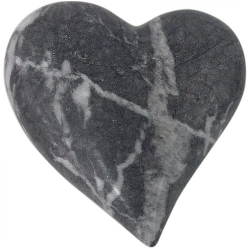 Decorativo Cerâmica Marble Heart 13,5Cmx13cmx15cm Cinza
