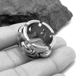 Dedo anelar Belas Crafted Titanium Anel de a?o para o casal amante Liso j¨®ias anel personalizado