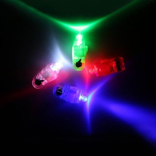 Dedo Bling genérico 4pcs coloridas Lâmpadas LED Super Bright dedo Lanternas Rave dedo luzes
