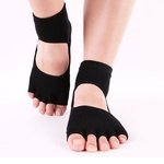 Dedo de silicone mulher meias Pés antiderrapantes meias meias de algodão sem costura pilates