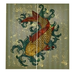 Delicate Cortina Paisagem 3D auspicioso Goldfish Atmosfera cortina 150 * 166 cent¨ªmetros