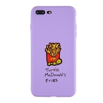 Deliciosos doces fritas Cor Púrpura Flexível Protetor Soft Para iPhone caso