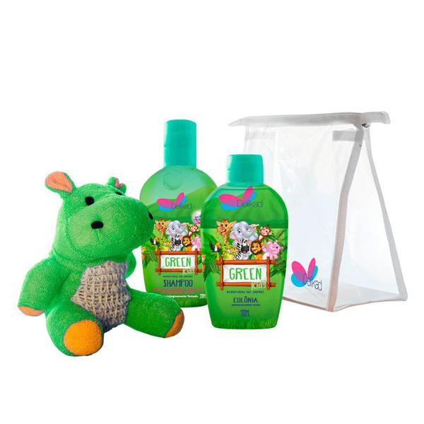Delikad Kids Safari Hyppo Green Kit - Shampoo + Colônia