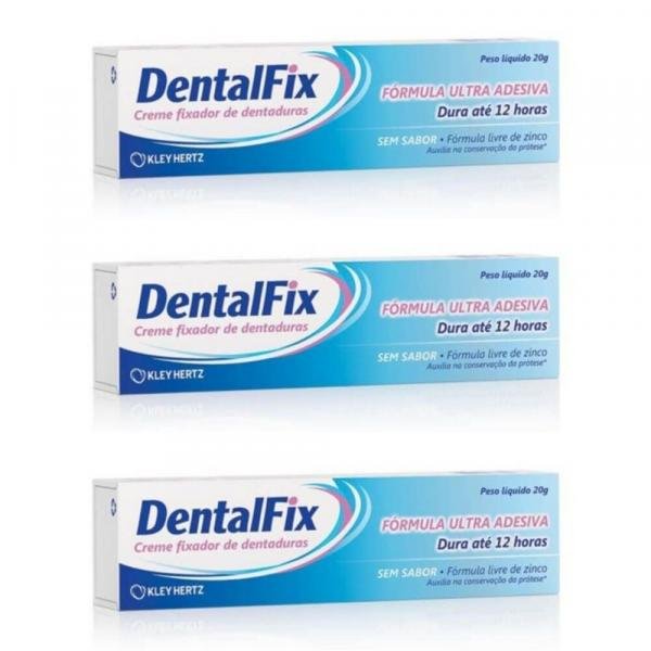 Dentalfix Fixador de Dentadura Tradicional 20g (Kit C/03)