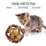 Dentes Pet Cat Catnip Bell Ball Toy Organica da vara Natural Molar Limpeza Brinquedos