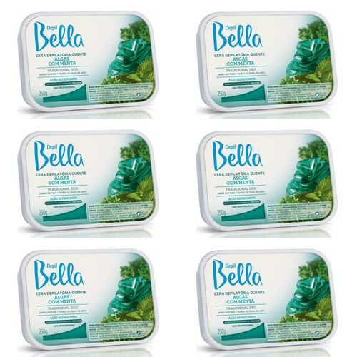 Depil Bella Algas Cera Depilatória Quente 250g (kit C/06)