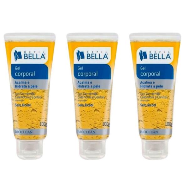 Depil Bella Camomila Gel Hidratante 100g (Kit C/03)