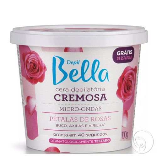 Depil Bella - Cera Cremosa Micro-ondas Pétalas de Rosa - 100g