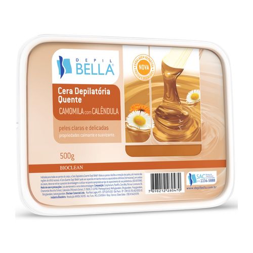 Depil Bella Cera Depilatória Quente Camomila com Calêndula 500gr - Depil Bella